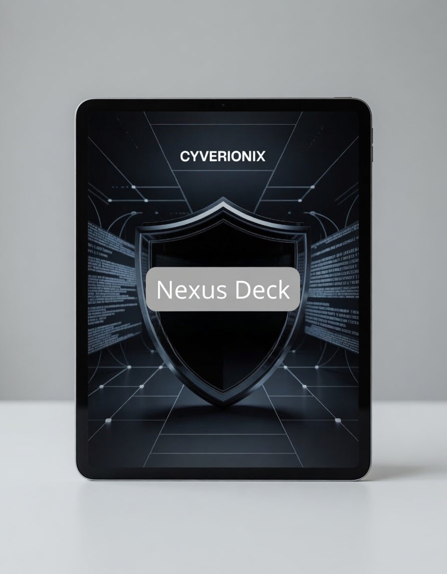 nexus deck on tablet screen with shield logo