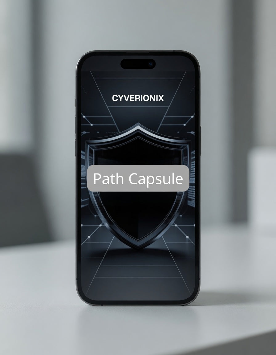 path capsule on phone screen 