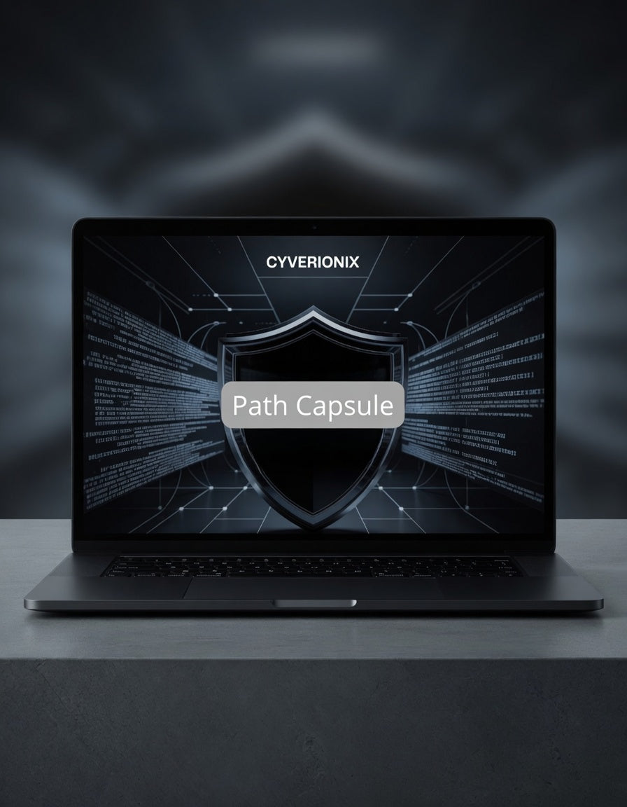 Path capsule on laptop